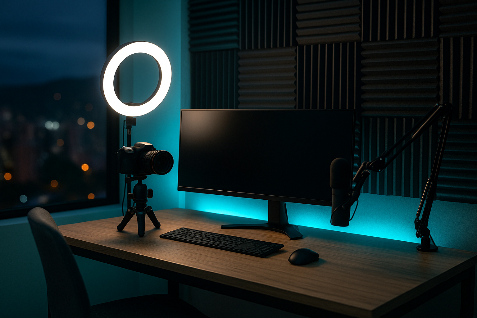 Habitación con iluminación profesional — Aguamarina Webcam